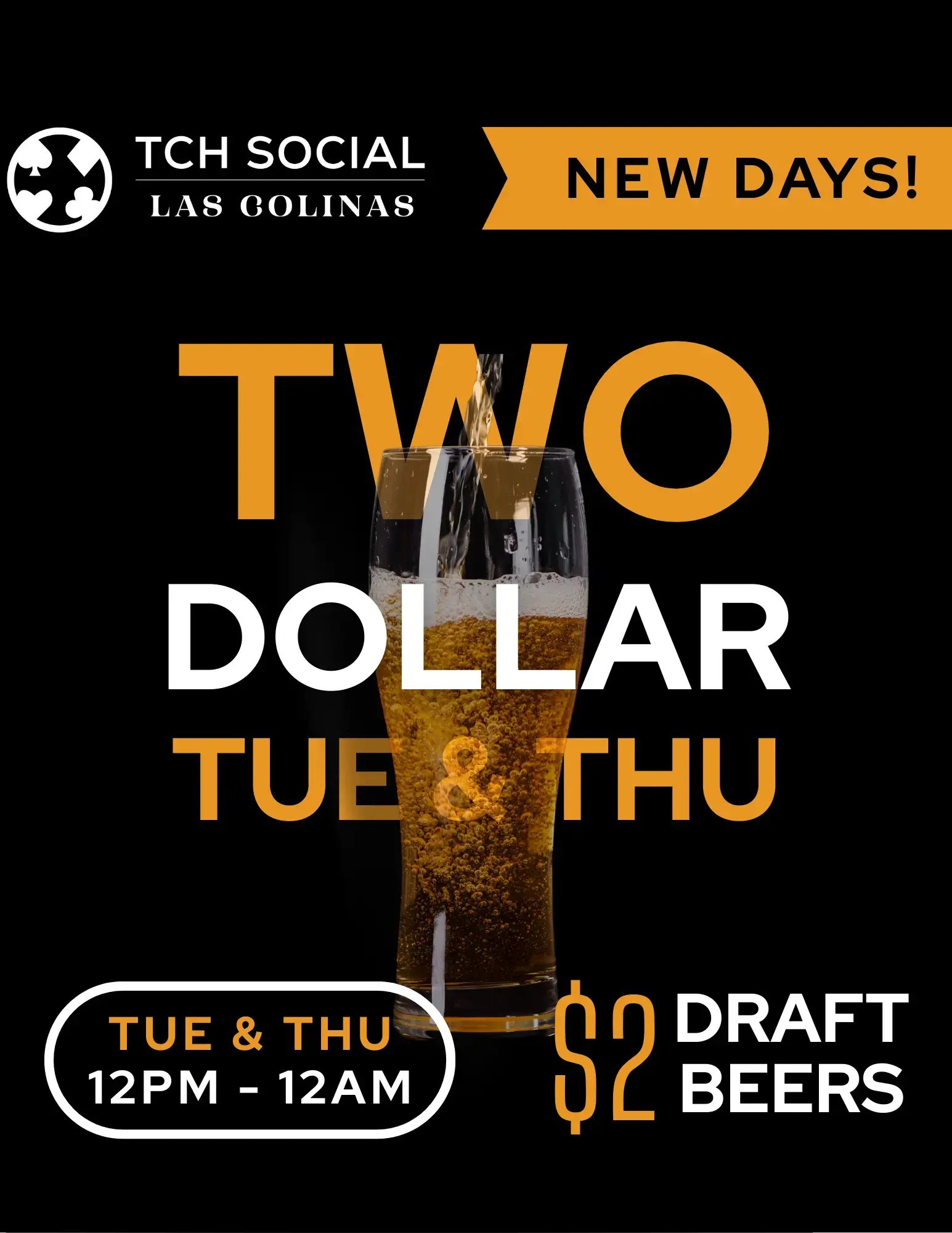 $2 Tue & Thu at TCH Social Las Colinas $2 Tue & Thu at TCH Social Las Colinas