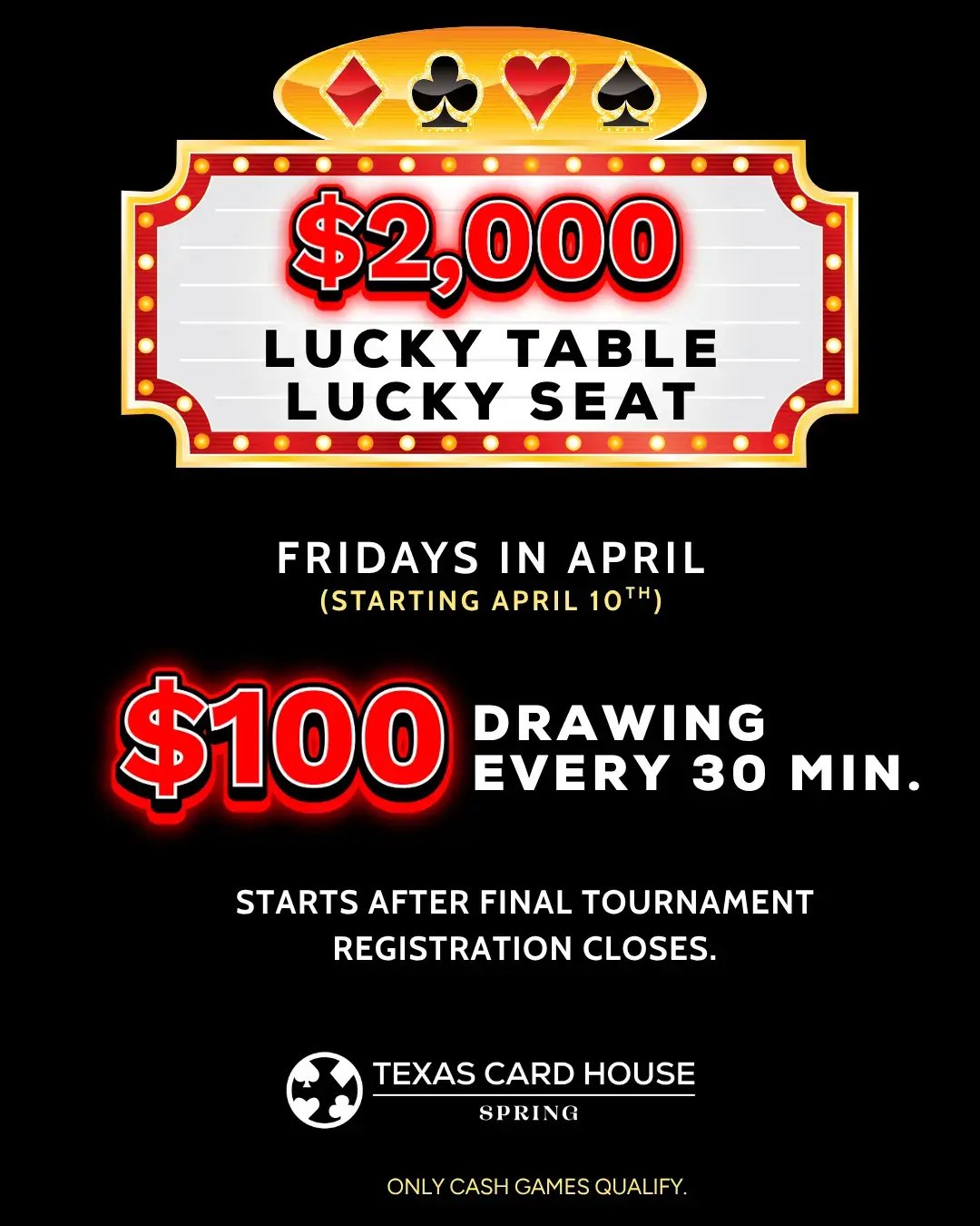 $2,000 Lucky Table - Lucky Seat