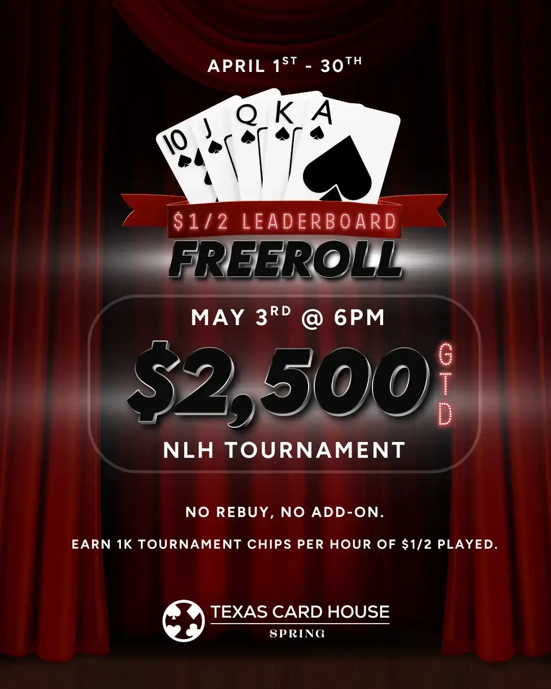 $2,500 1/2 Leaderboard Freeroll