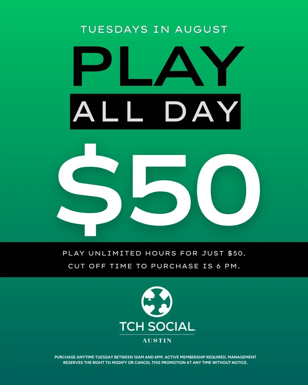 $50 Play All Day