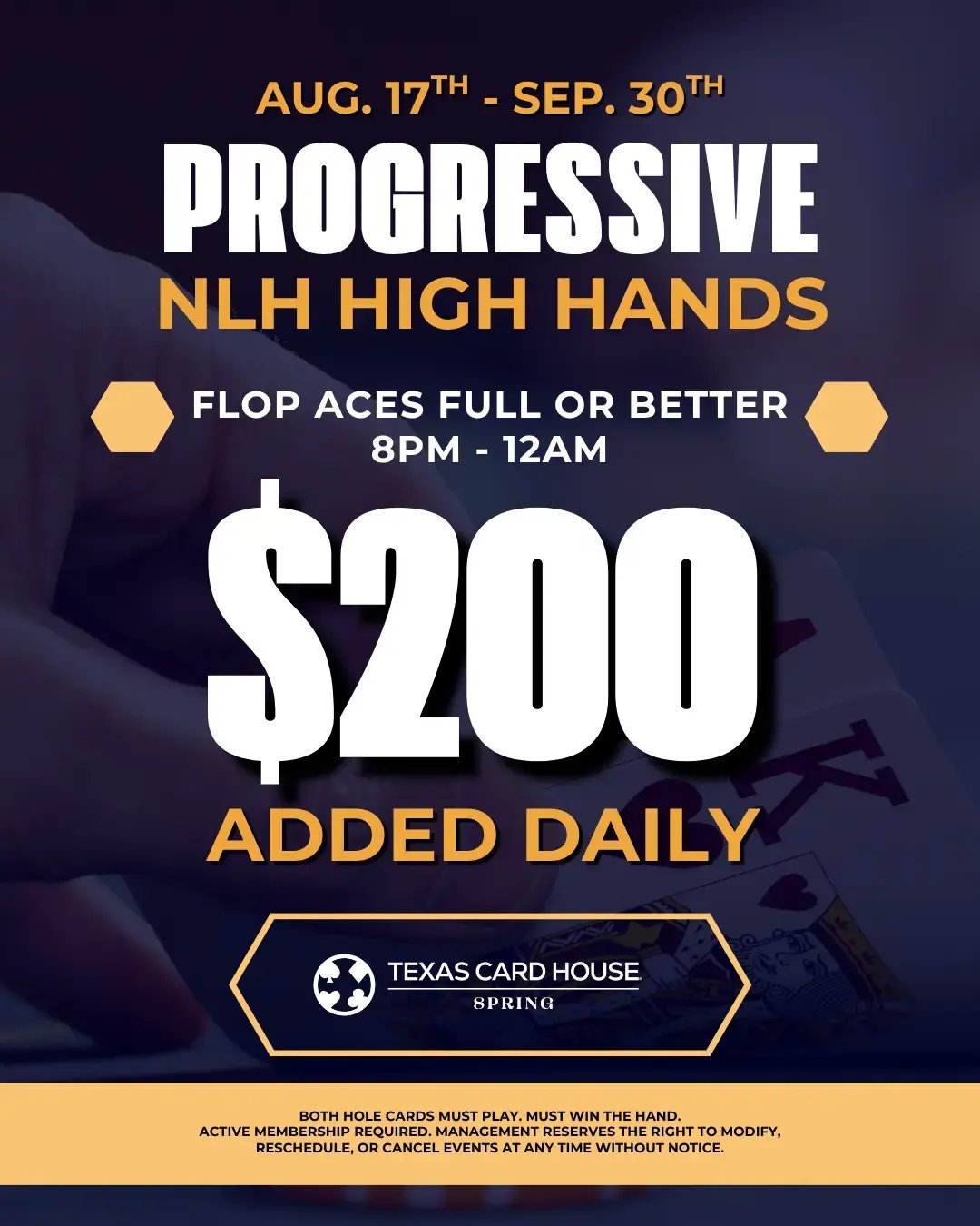 All NLH Progressive High Hands