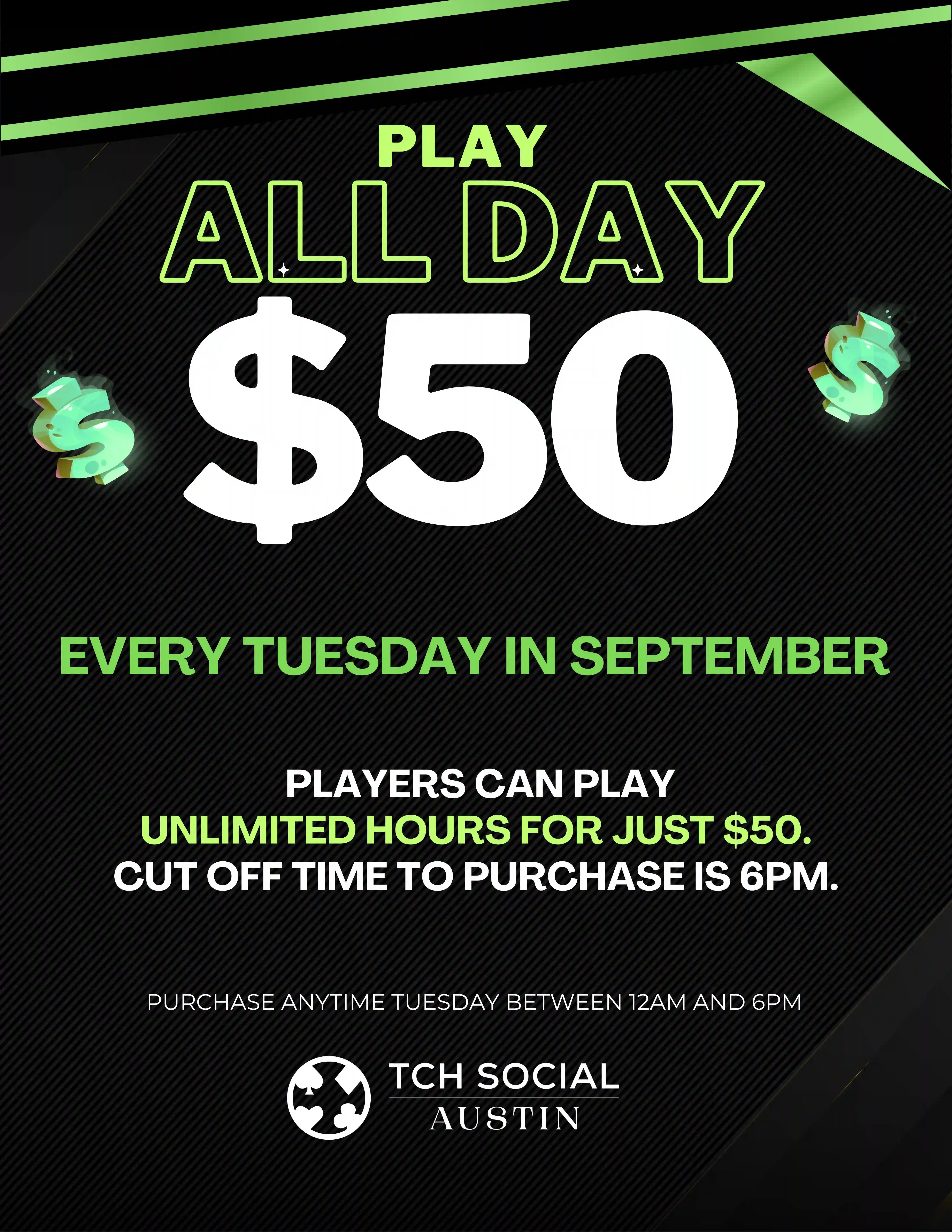 Austin's $50 Play All Day