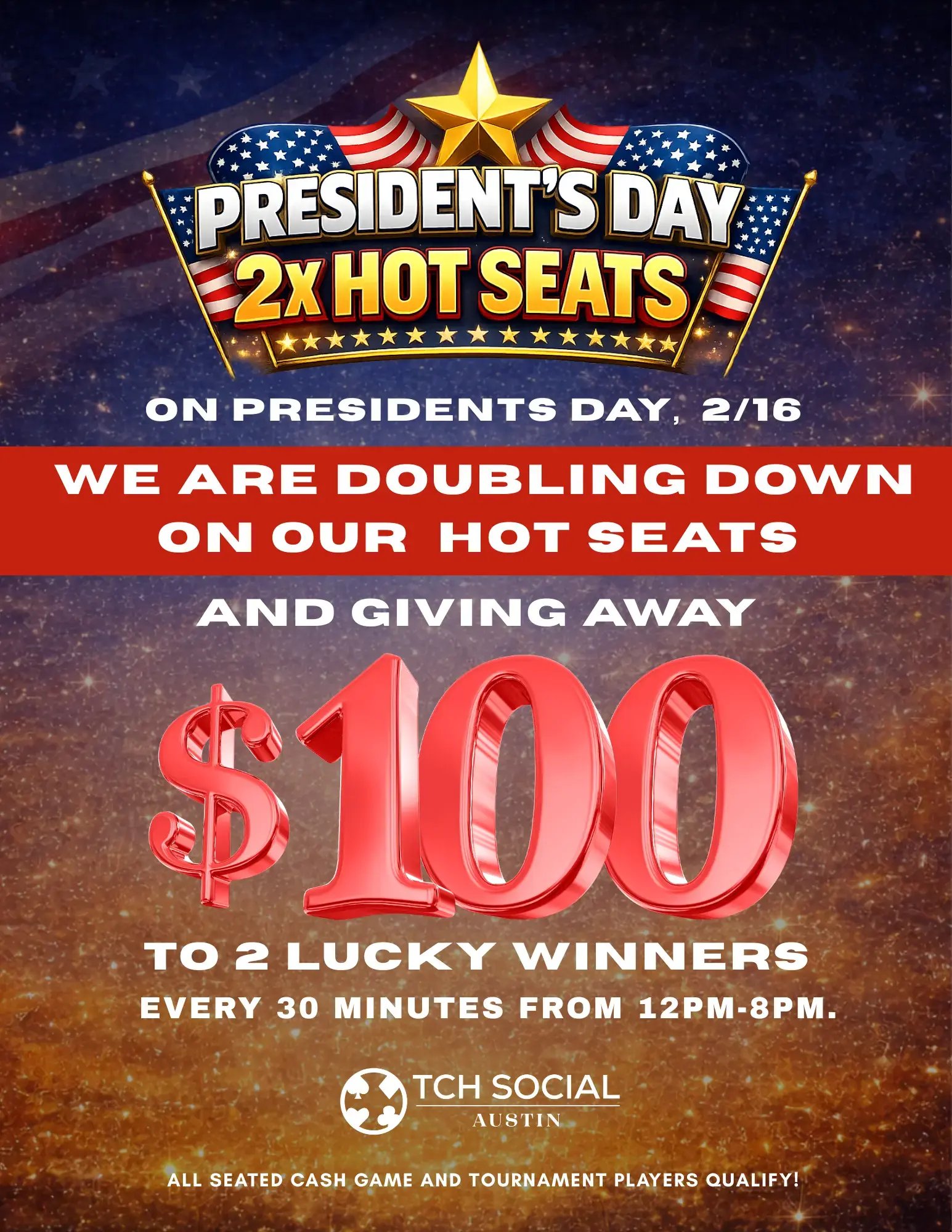 Presidents Day 2x Hot Seats