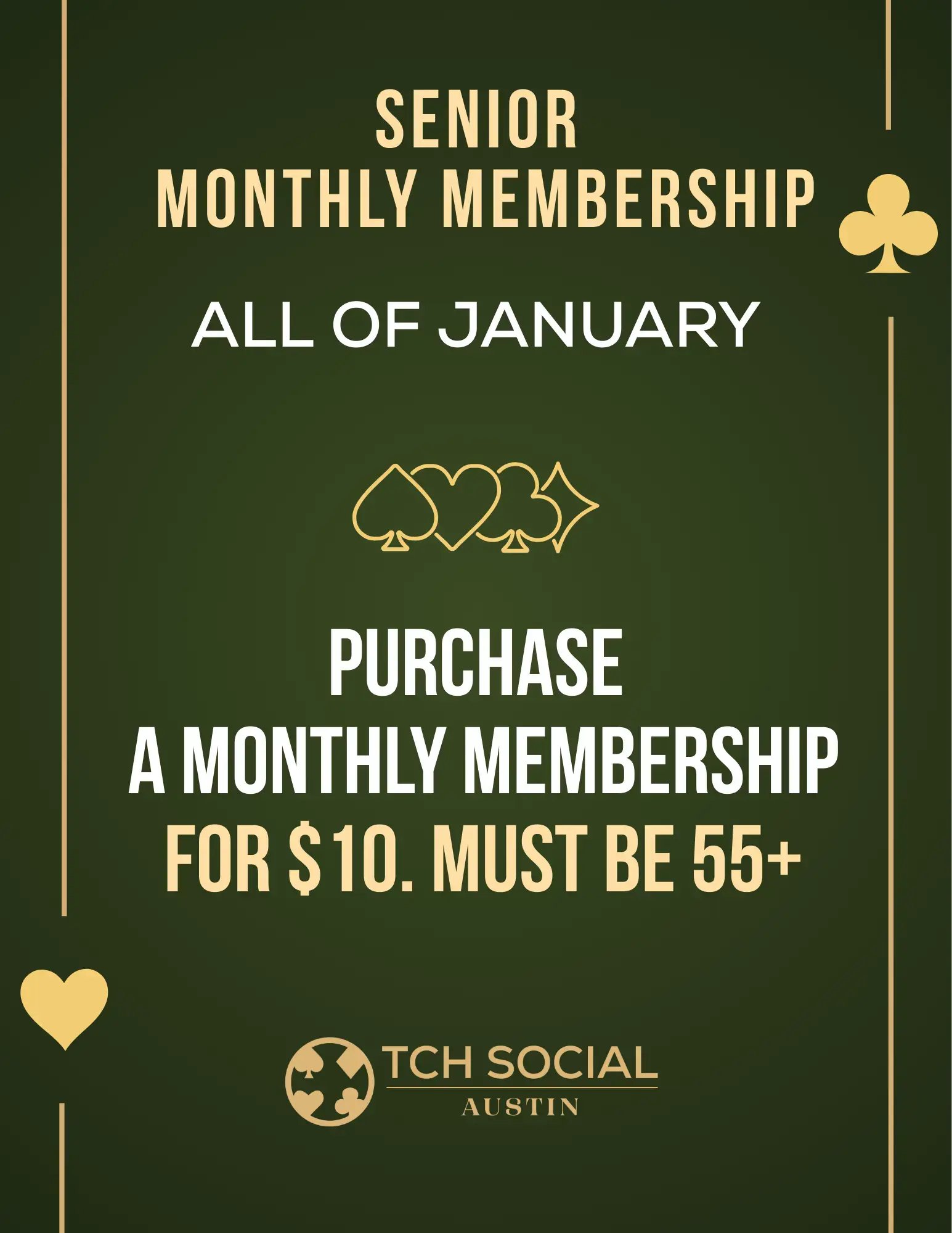 Austin's Senior Monthly Membership