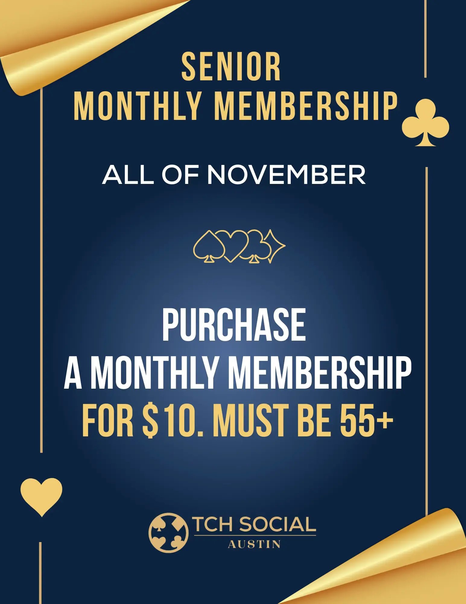 Austin's Senior Monthly Membership