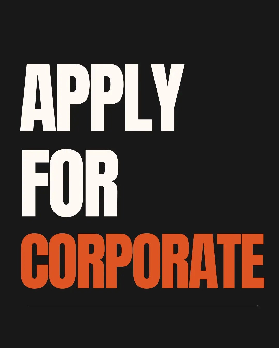 Apply for Corporate Roles