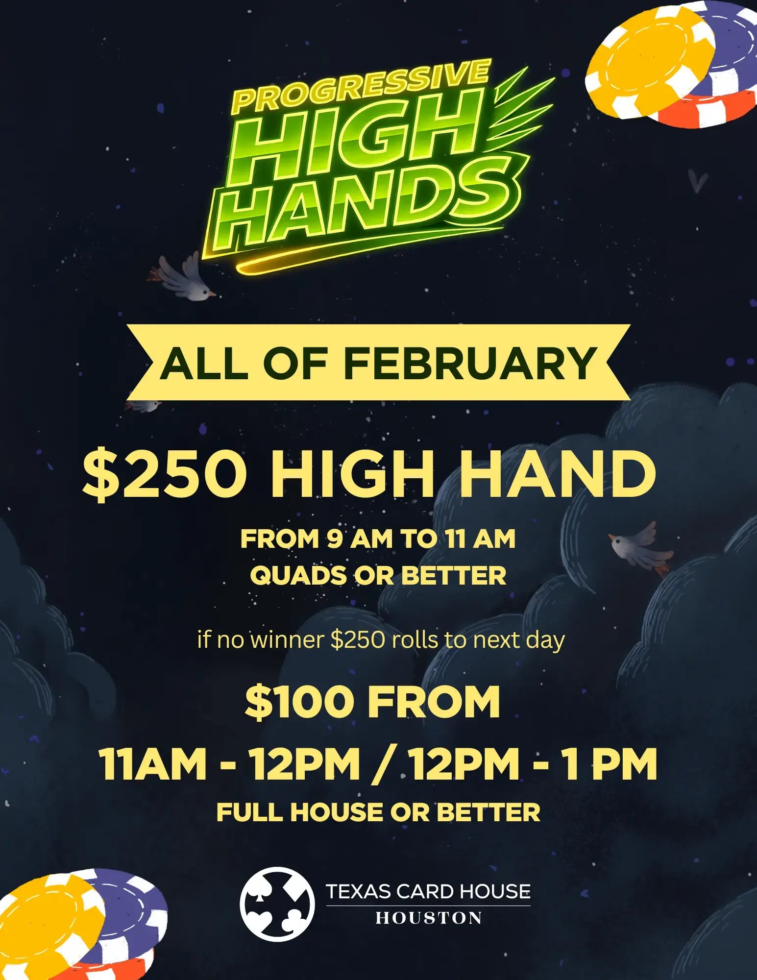 Progressive High Hands at TCH Houston