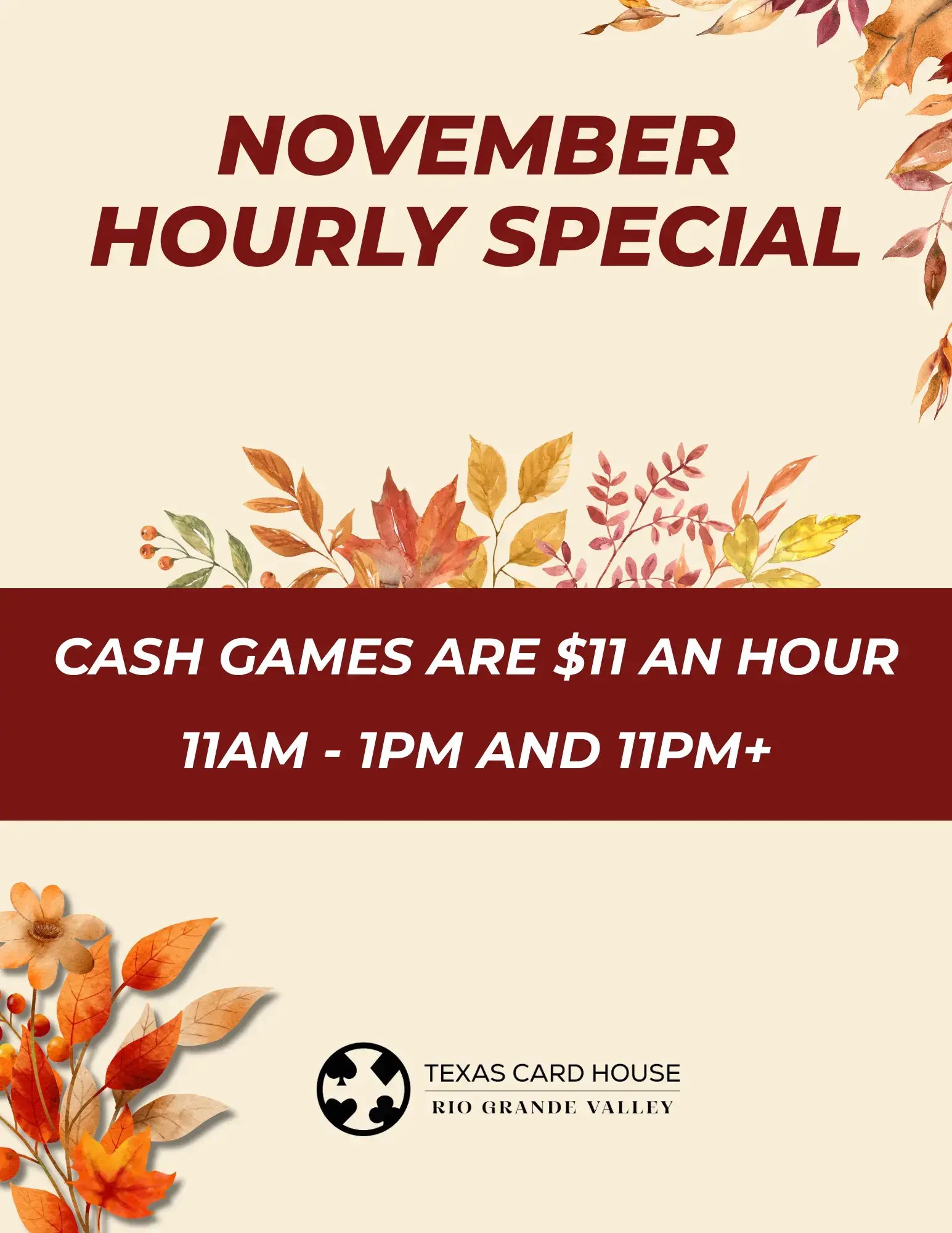 November Hourly Special