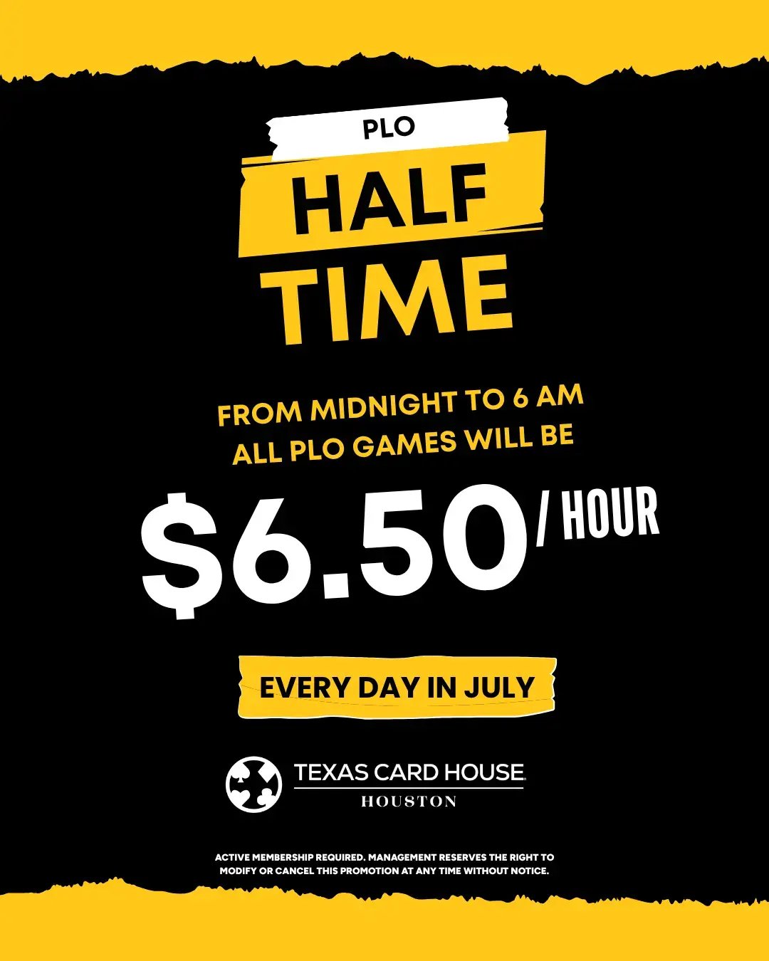 PLO Half Time