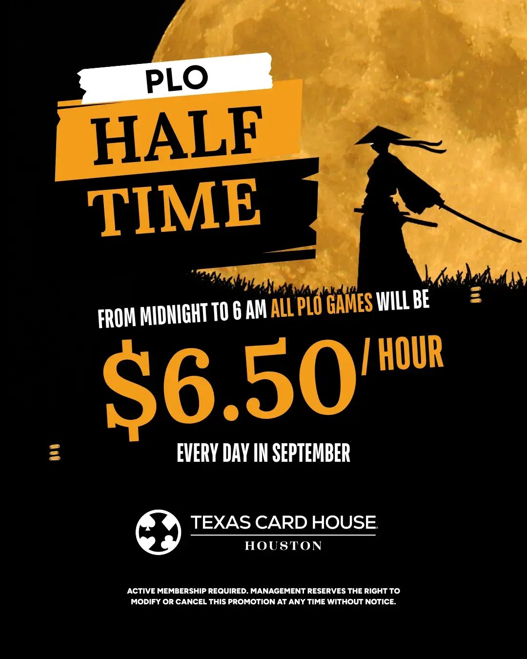 PLO Half Time