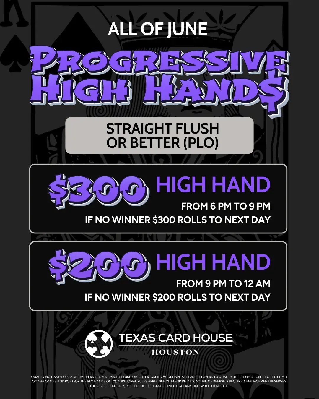PLO Progressive High Hands
