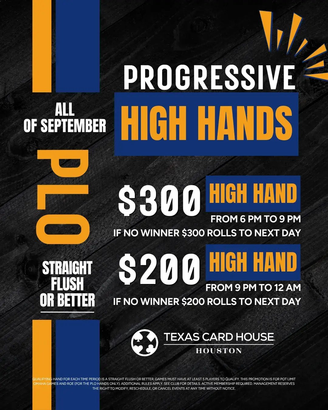 PLO Progressive High Hands