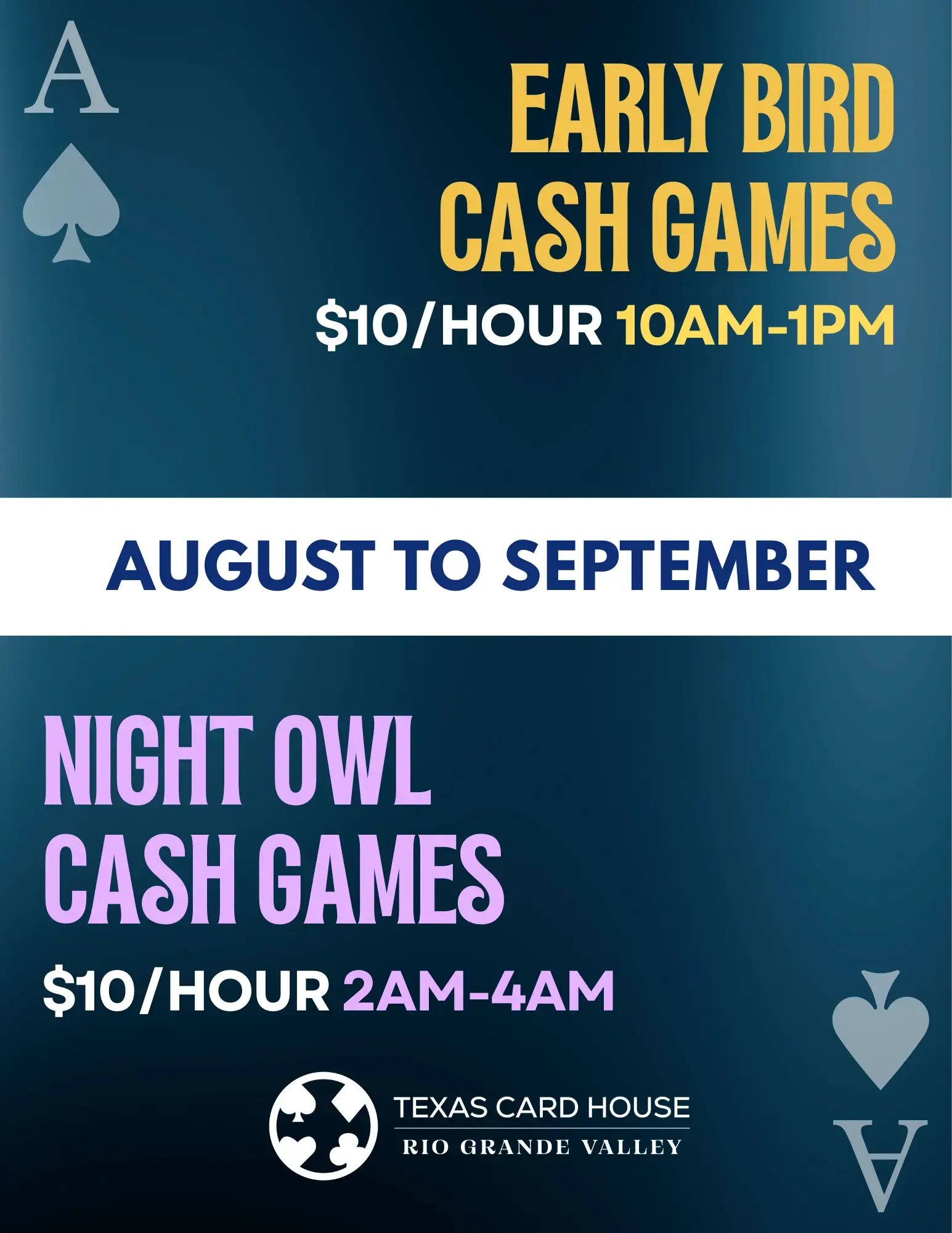 Cash Game Specials