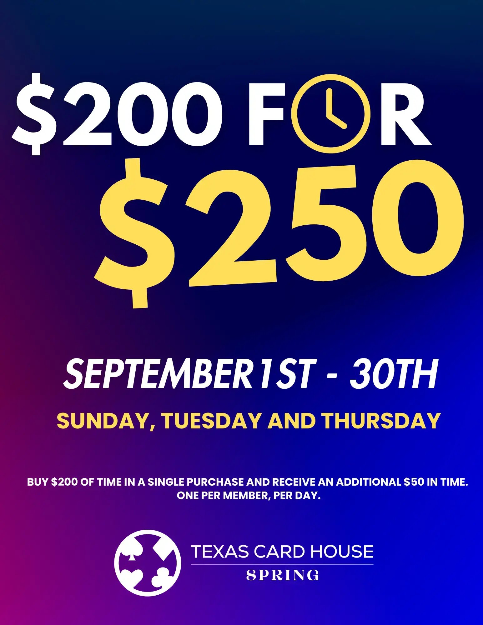 Spring's  $200 for $250