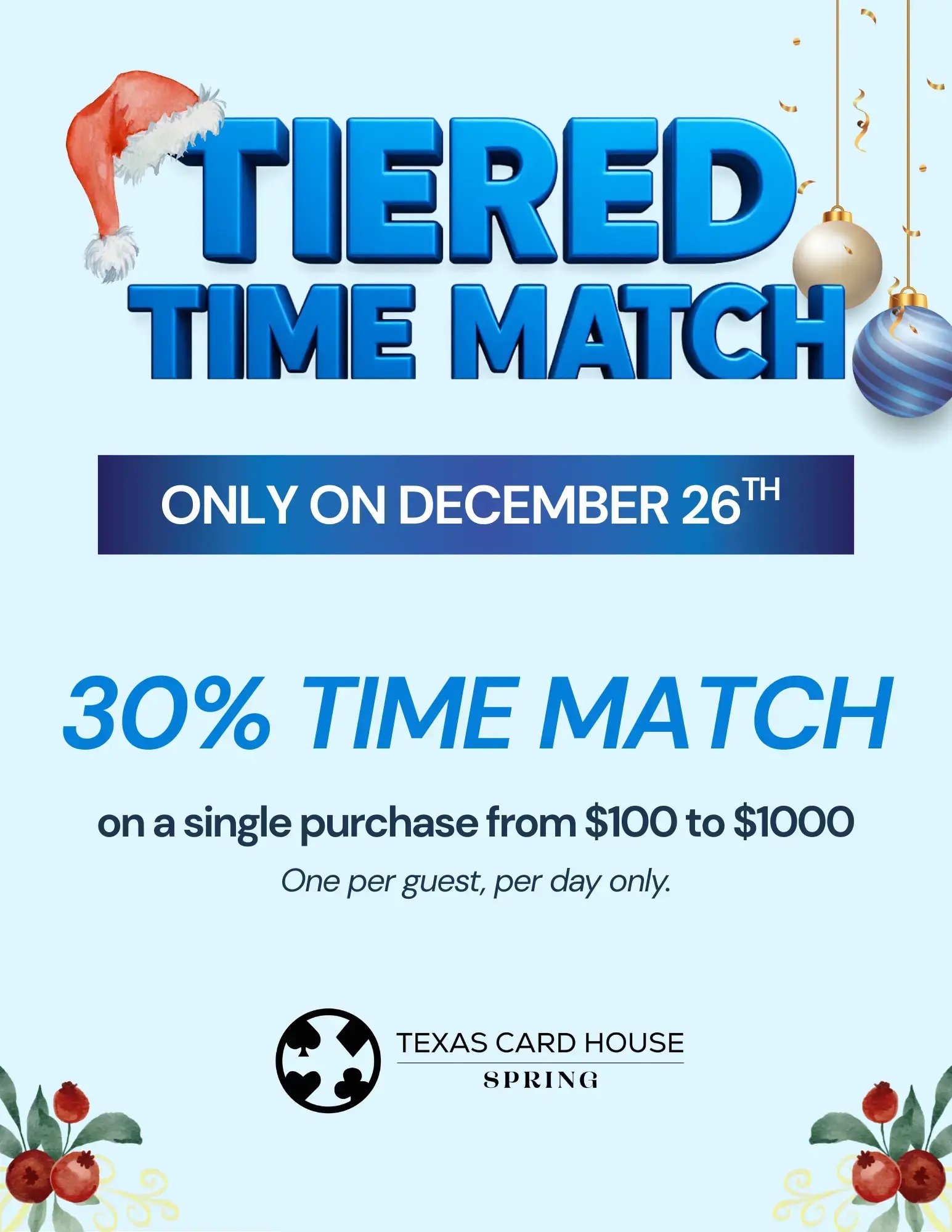 Spring's Tiered Time Match