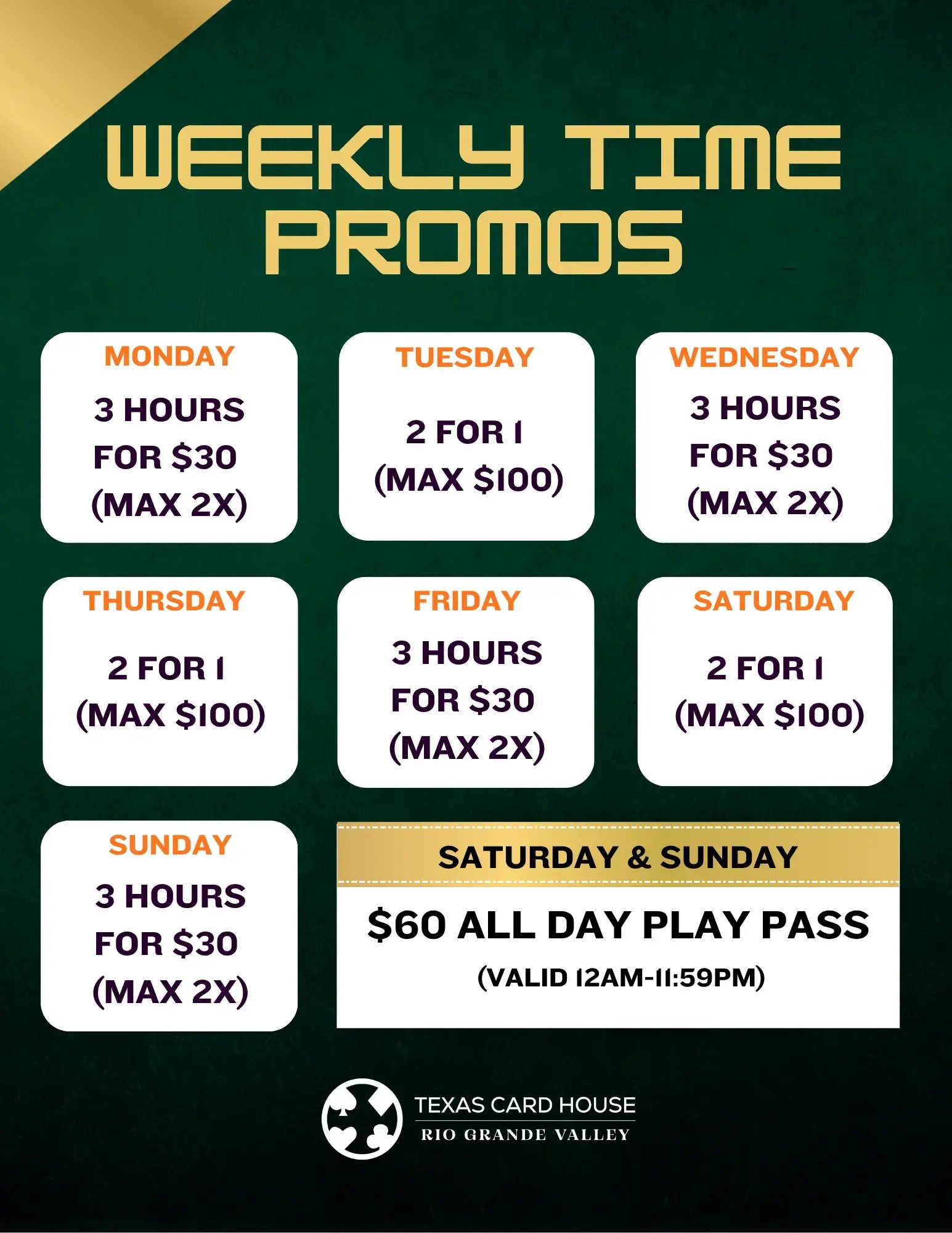 Weekly Time Promos