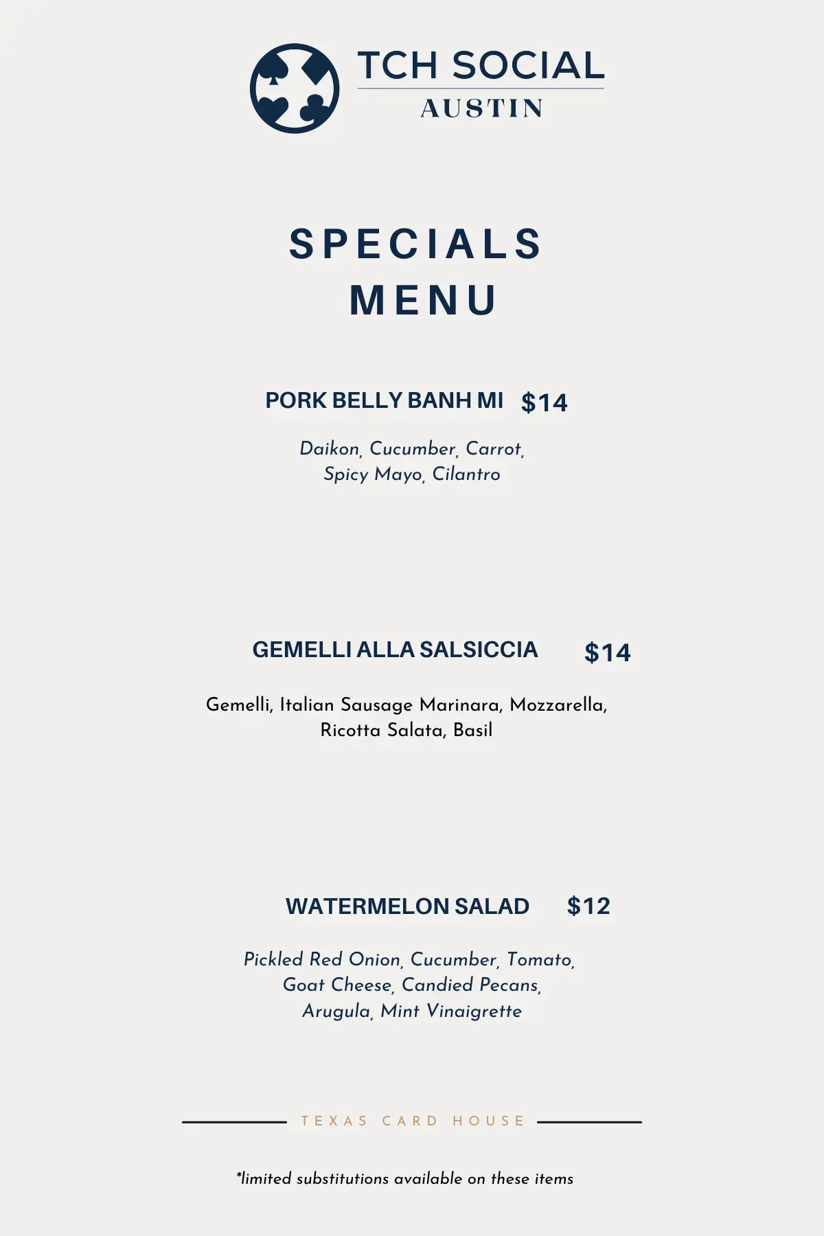 August Specials