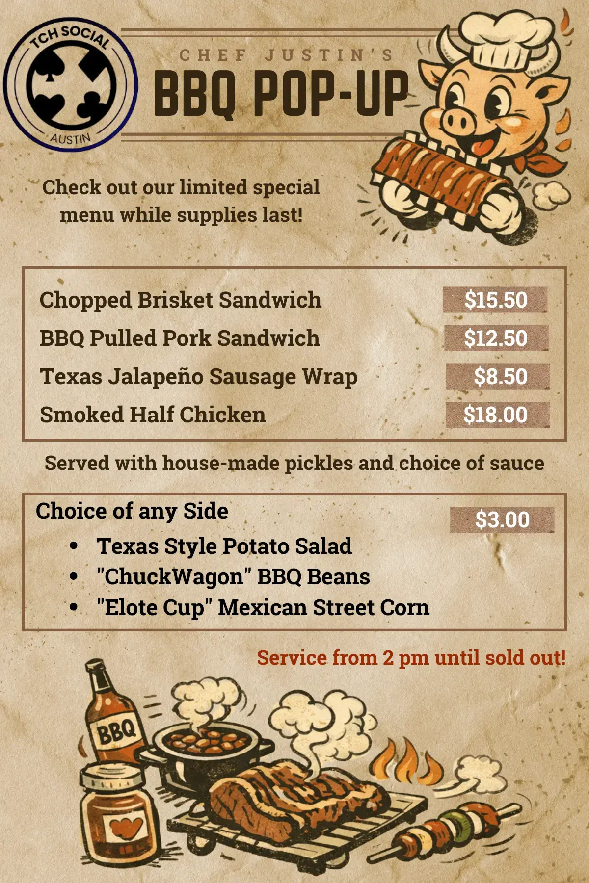 Chef's BBQ Menu Chef's BBQ Menu