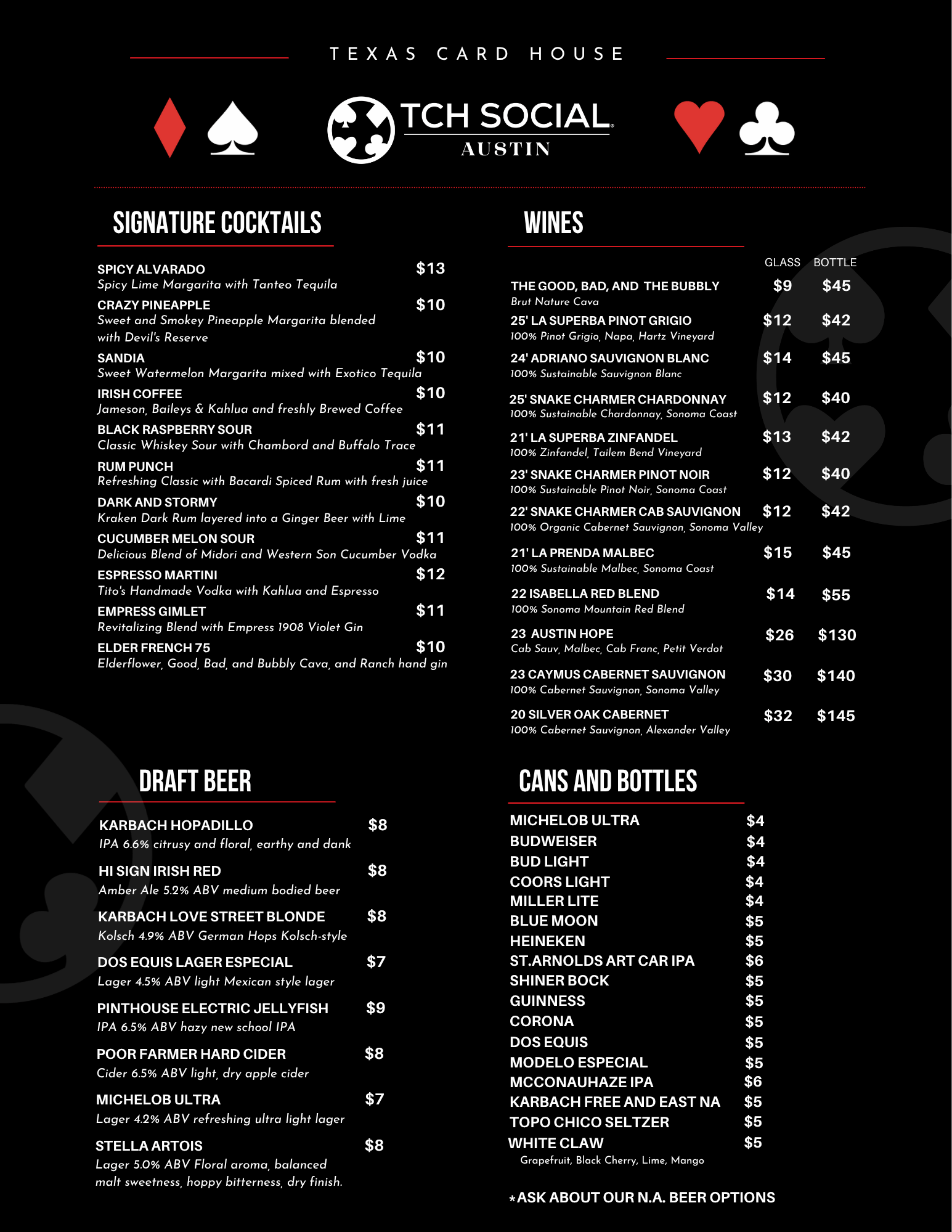 Drink Menu